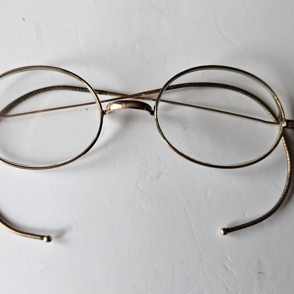 Antique Golden "Consul" Eyeglasses in Original Case